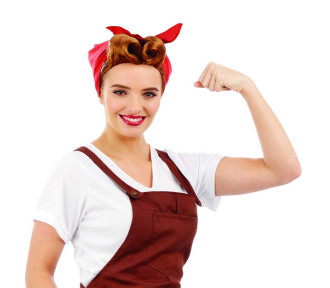 Parrucca Pin Up Castana Anni 40