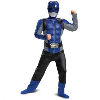 Costume Power Ranger Beast Morphers Blu Bambini