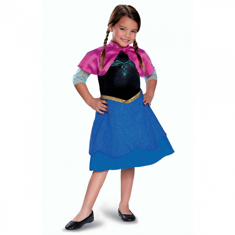 Costume Bambina Anna con Parrucca Frozen 2 T: M (da 5 a 6 Anni) —  Juguetesland