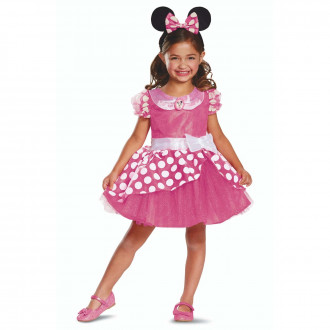 Costume Minnie Deluxe Rosa Bambina