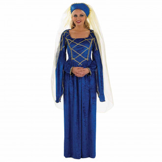 Costume Principessa Medievale Blu Donna