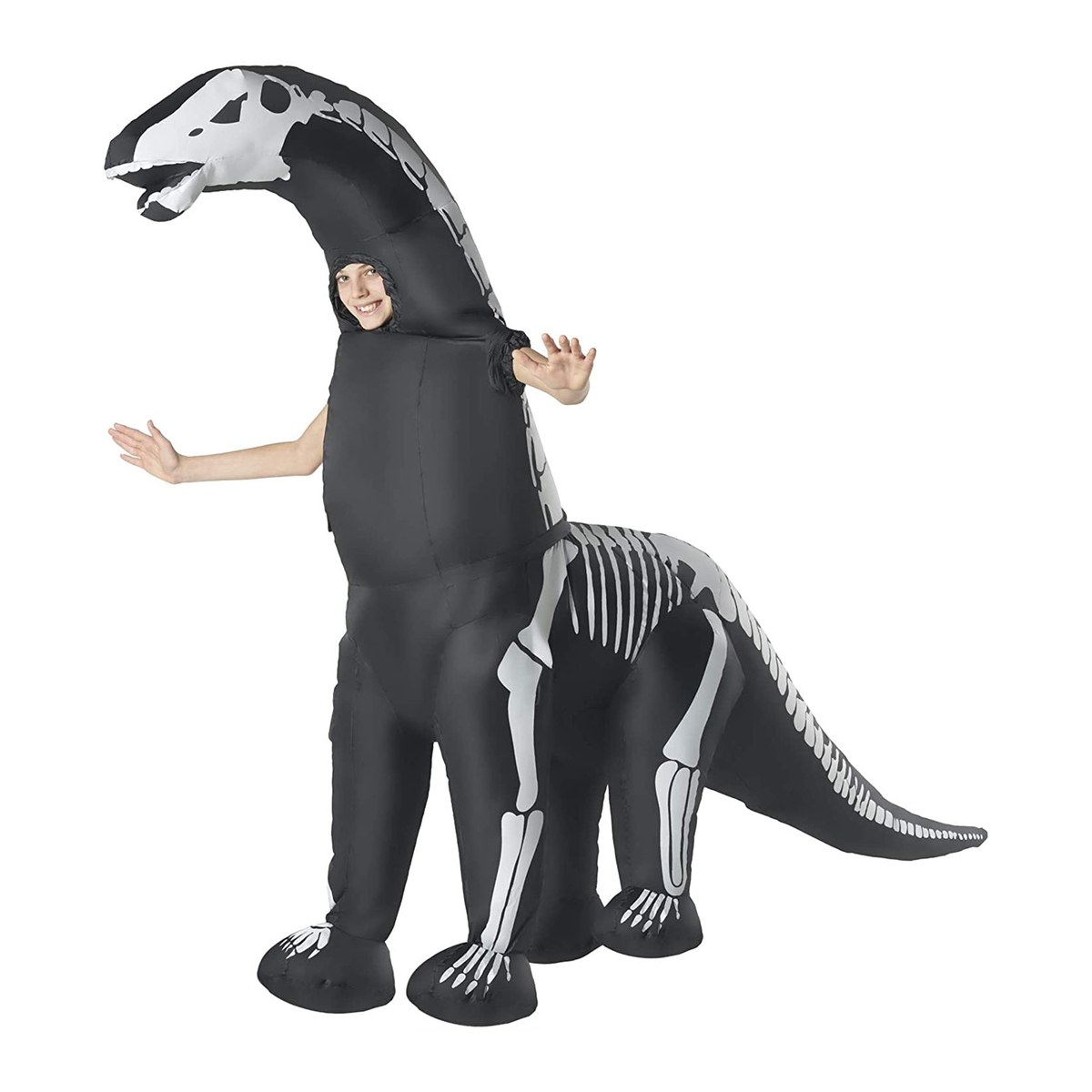 Costume Gonfiabile Gigante da Scheletro di Diplodocus per Bambini