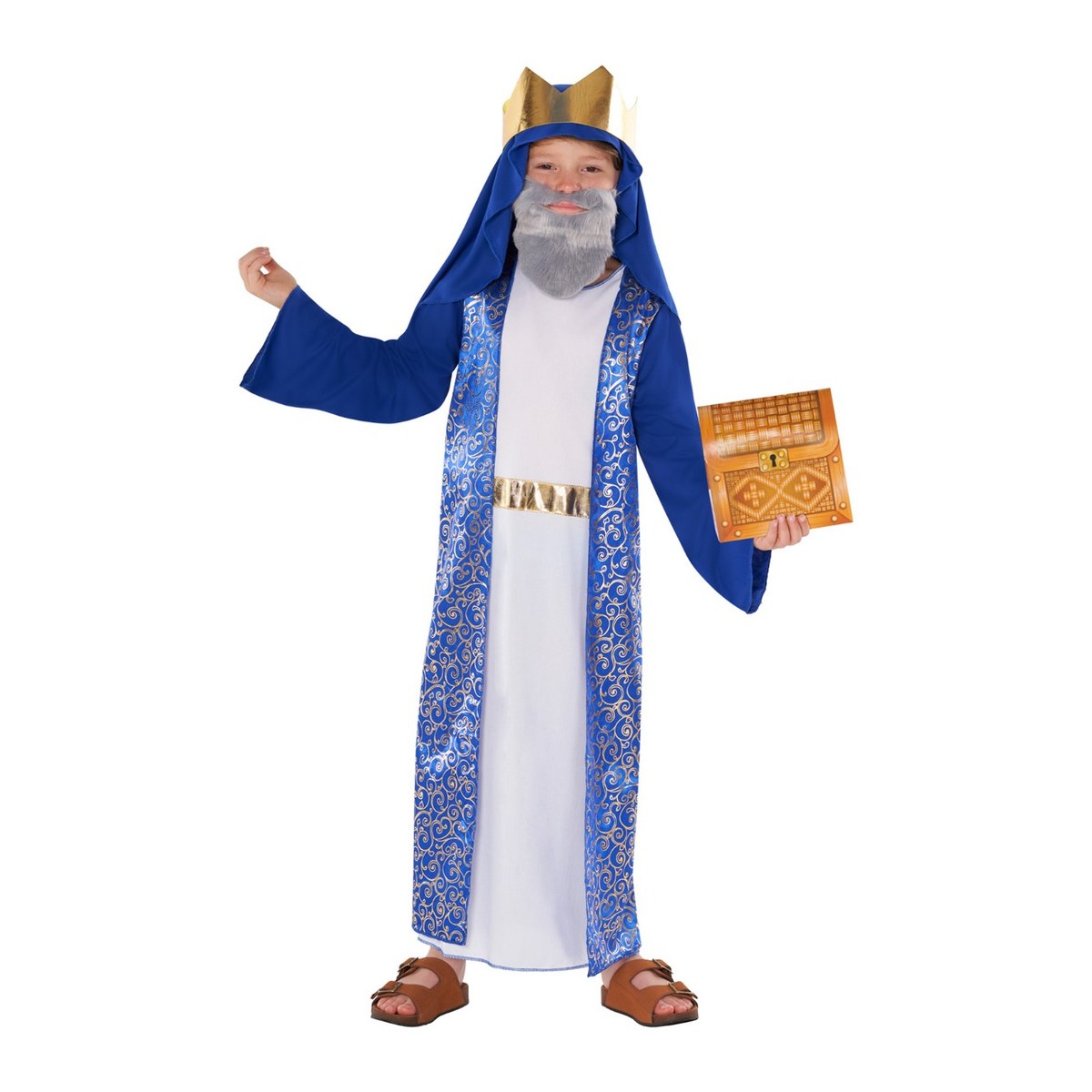 Costume da re magio blu per bambino