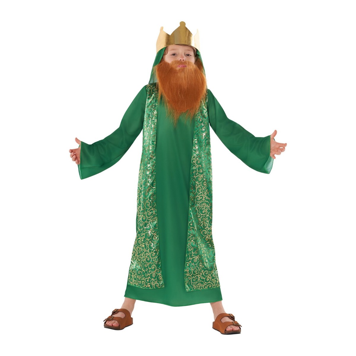 Costume da re magio verde per bambino