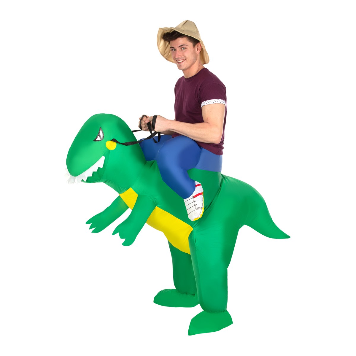 Costume Gonfiabile da T-Rex Cavalcabile per Adulti