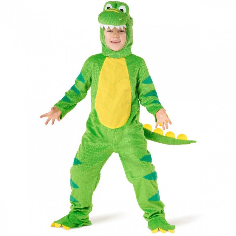 Costume Dinosauro T-Rex Verde Bambino