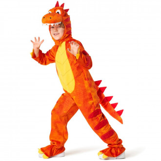 Costume Dinosauro T-Rex Arancione Bambino