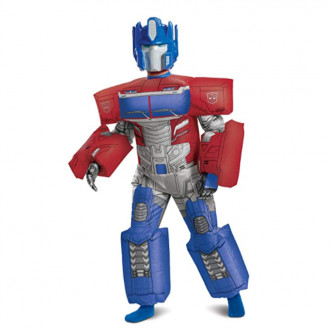 Optimus Prime Costume, Inflatable Transformer Costumes for Boys, Kids Size Fan Operated Expandable Character Blow Up Suit