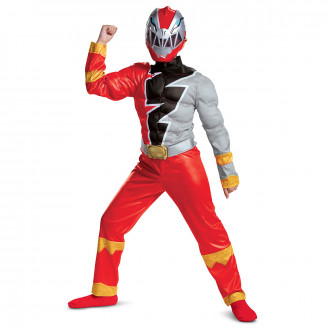 Costume Power Ranger Dino Fury Rosso Bambini