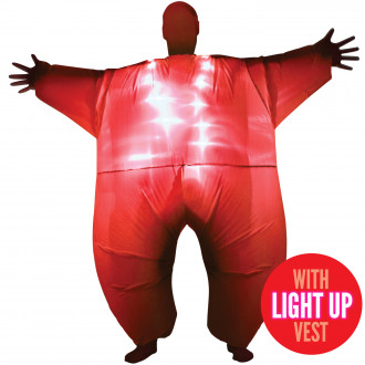 Costume gonfiabile Megamorph che si illumina Rosso