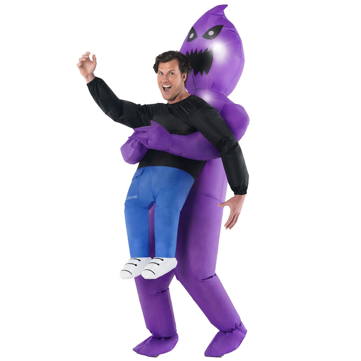 Costume Halloween Gonfiabile Ghoul Viola Luminoso