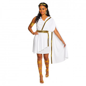 Costume da toga romana bianca per donna