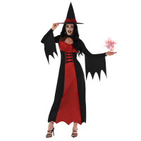 Costume da strega rosso per donna